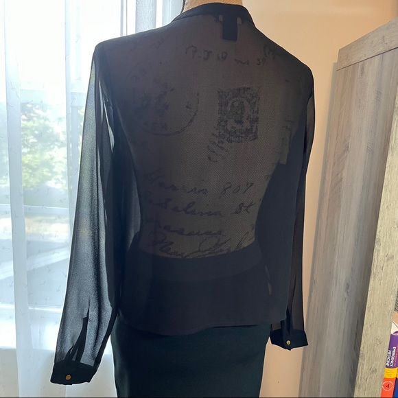 H&M black see-through blouse - Picture 4 of 9